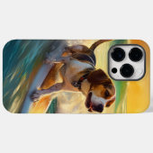 Beagle Beach Surfen Malerei Case-Mate iPhone Hülle (Rückseite (Horizontal))