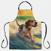 Beagle Beach Surfen Malerei Schürze (Vorderseite)