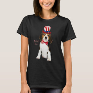 Beagle Beagle Liebe ist Hund Mama Vater Welpe Haus T-Shirt