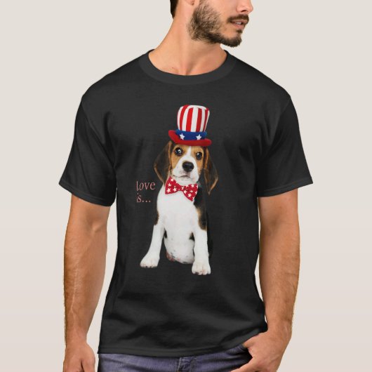 Beagle Beagle Liebe ist Hund Mama Vater Welpe Haus T-Shirt (Vorderseite)