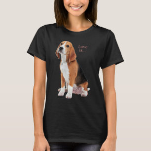 Beagle Beagle Liebe ist Hund Mama Vater Welpe Haus T-Shirt