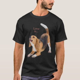 Beagle Beagle T-Shirt Liebe ist Hund Mama Vater We