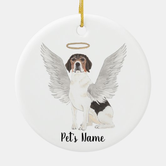 Beagle Beileid Memorial Keramik Ornament (Hinten)