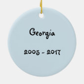 Beagle Benutzerdefinierter Pet-Loss Keepake für Hu Keramikornament (Hinten)