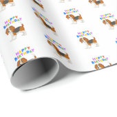 Beagle Birthday Geschenkpapier (Rolleneckpunkt)