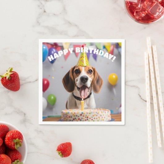 Beagle Birthday Party Serviette (Beispiel)