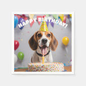 Beagle Birthday Party Serviette (Vorderseite)
