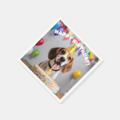 Beagle Birthday Party Serviette (Ecke)
