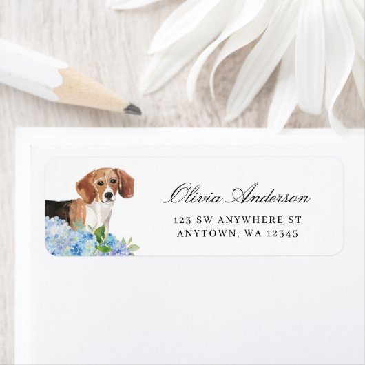 Beagle Blue Hydrangea Rücksendeadresse (Insitu)