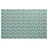 Beagle Blume Stoffe - Türkis (Fat Quarter (45,7 x 55,9 cm))