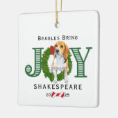 Beagle bringen Freude Keramikornament (Links)