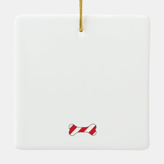 Beagle bringen Joy Wreath Keramikornament (Rückseite)