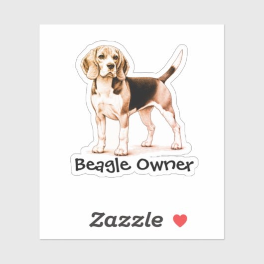 Beagle Brown personalisieren Aufkleber (Blatt)