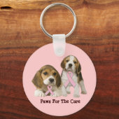 Beagle Brustkrebs Schlüsselanhänger (Vorderseite)