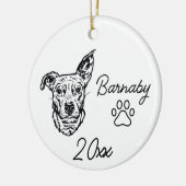 Beagle Bull Cross Hund Individuelle Name & Year Li Keramik Ornament (Links)