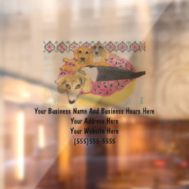 Beagle Business Sign Window Clubfilm Fensteraufkleber