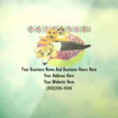 Beagle Business Sign Window Clubfilm Fensteraufkleber (Blatt 3)