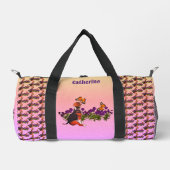 Beagle Butterfets Blume Tier Personalisiert Duffle Bag (Vorderseite)