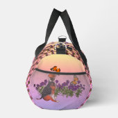 Beagle Butterfets Blume Tier Personalisiert Duffle Bag (Rechts)