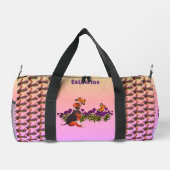 Beagle Butterfets Blume Tier Personalisiert Duffle Bag (Rückseite)