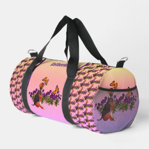 Beagle Butterfets Blume Tier Personalisiert Duffle Bag