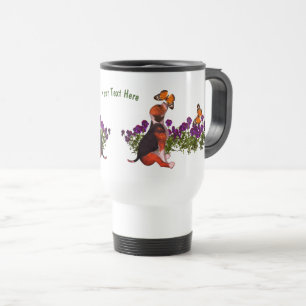 Beagle Butterfets Stiefmütterchen Niedlich Persona Reisebecher