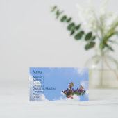 Beagle Butterfets Stiefmütterchen Niedliche Visite Visitenkarte (Stehend Vorderseite)