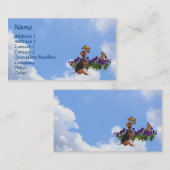 Beagle Butterfets Stiefmütterchen Niedliche Visite Visitenkarte (Vorne/Hinten)