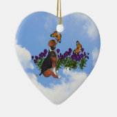 Beagle Butterflies Violets Hunde Ornament (Rechts)