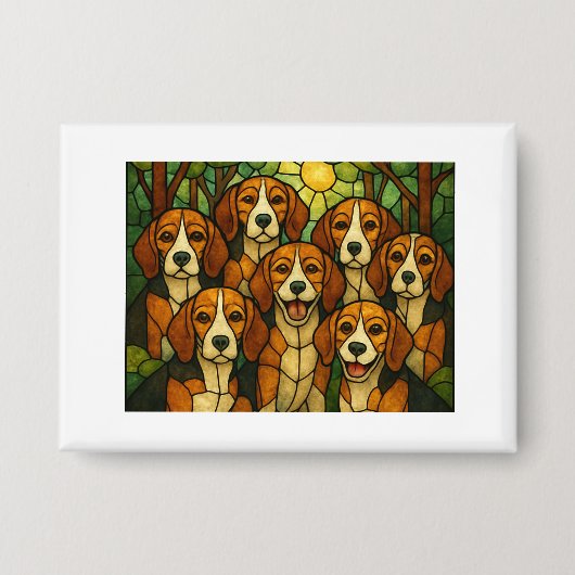 Beagle Buttons  einfach süss (Vorderseite)