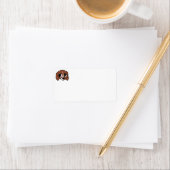 Beagle Cartoon Adressaufkleber (Insitu)