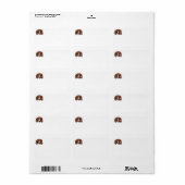 Beagle Cartoon Adressaufkleber (Vorne)