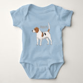 Beagle Cartoon Baby Strampler (Vorderseite)