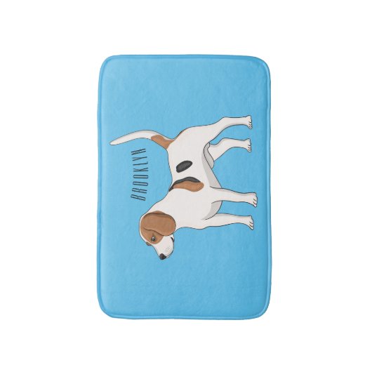 Beagle Cartoon Badematte (Vorderseite Vertikal)