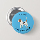 Beagle Cartoon Button (Vorne & Hinten)