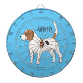 Beagle Cartoon Dartscheibe (vorne)