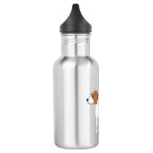 Beagle Cartoon Edelstahlflasche (Links)