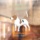 Beagle Cartoon Fensteraufkleber (Blatt 2)