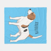 Beagle Cartoon Fleecedecke (Vorderseite (Horizontal))