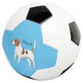 Beagle Cartoon Fußball (Dreiviertel)