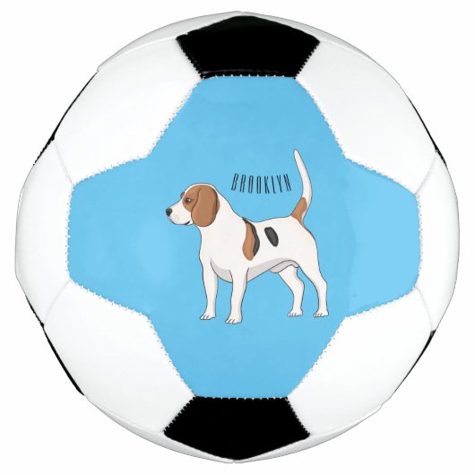 Beagle Cartoon Fußball (Vorderseite)