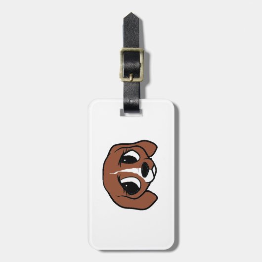 Beagle Cartoon Gepäckanhänger (Vorderseite vertikal)