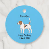 Beagle Cartoon Geschenkanhänger (Rückseite)