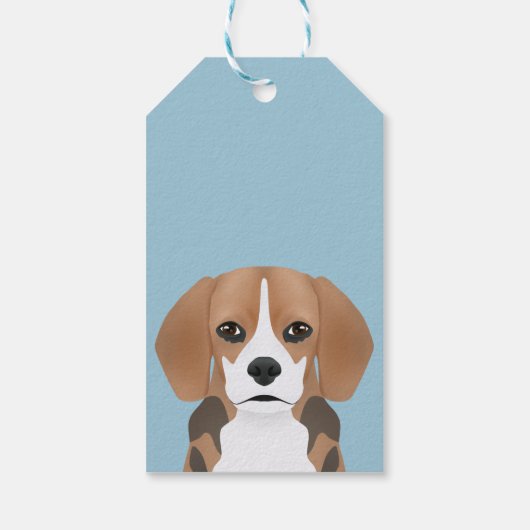 Beagle Cartoon Geschenkanhänger (Rückseite)