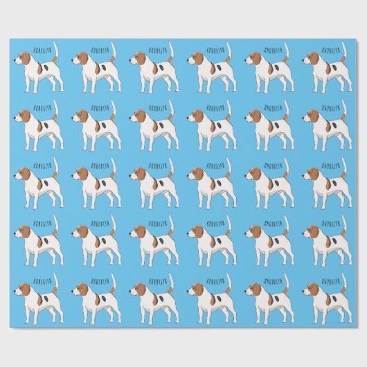 Beagle Cartoon Geschenkpapier (Flach)