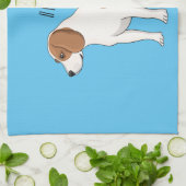 Beagle Cartoon Geschirrtuch (Gefaltet)