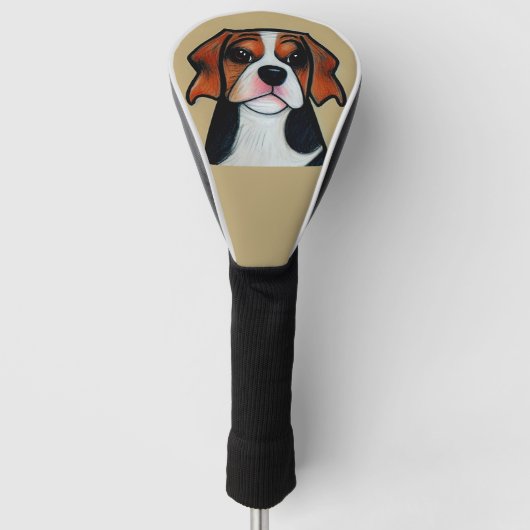 Beagle - Cartoon Golf Head Cover Headcover (Vorderseite)
