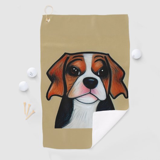 Beagle - Cartoon Golfhandtuch (Insitu)