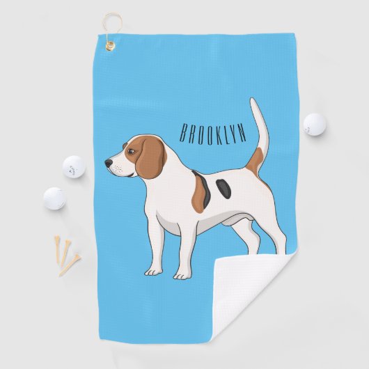 Beagle Cartoon Golfhandtuch (Insitu)