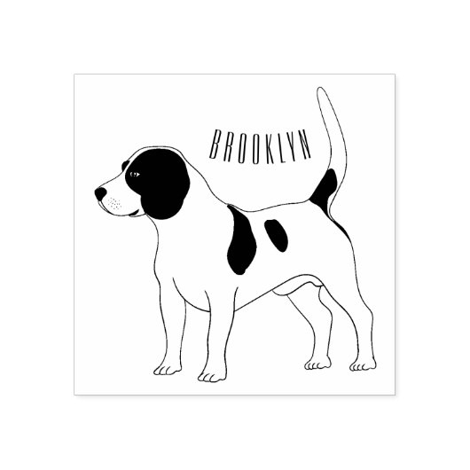 Beagle Cartoon Gummistempel (Prägung)
